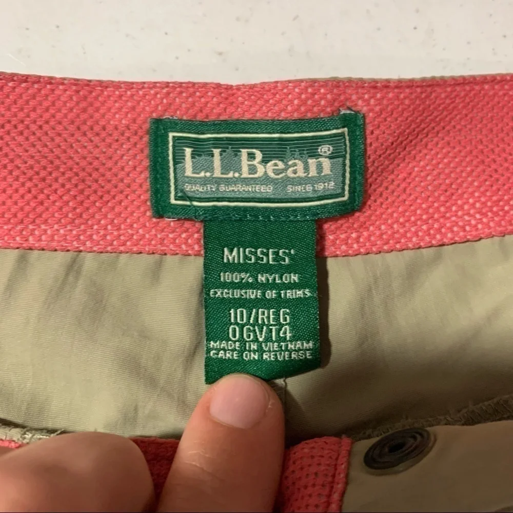 Ll bean Women’s Trail Hiking Nylon Crop Pants 10 - Picture 2 of 4